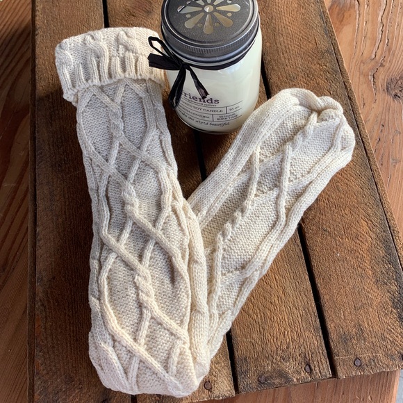 ✨SEXY CABLE KNIT OVER THE KNEE SOCKS 19” TO HEEL - Picture 2 of 11